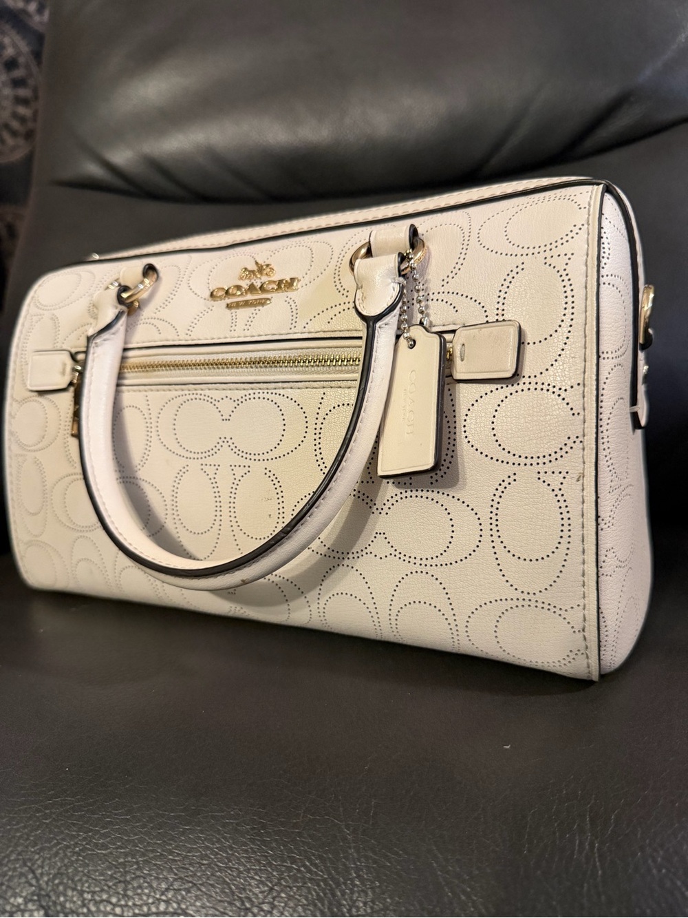 Coach Rowan Satchel With Signature Logo